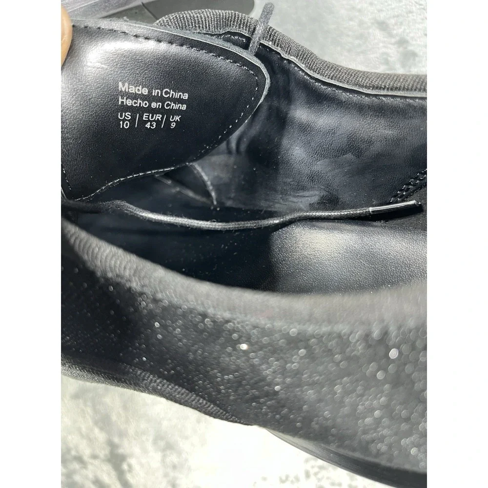 Aldo Shoes‎ Mens 10 Black Mirron Studded Oxford Plain Toe Dress City Club Lounge